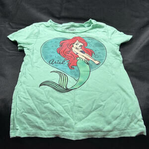 Old Navy Disney GIRLS The Little Mermaid green short sleeve shirt